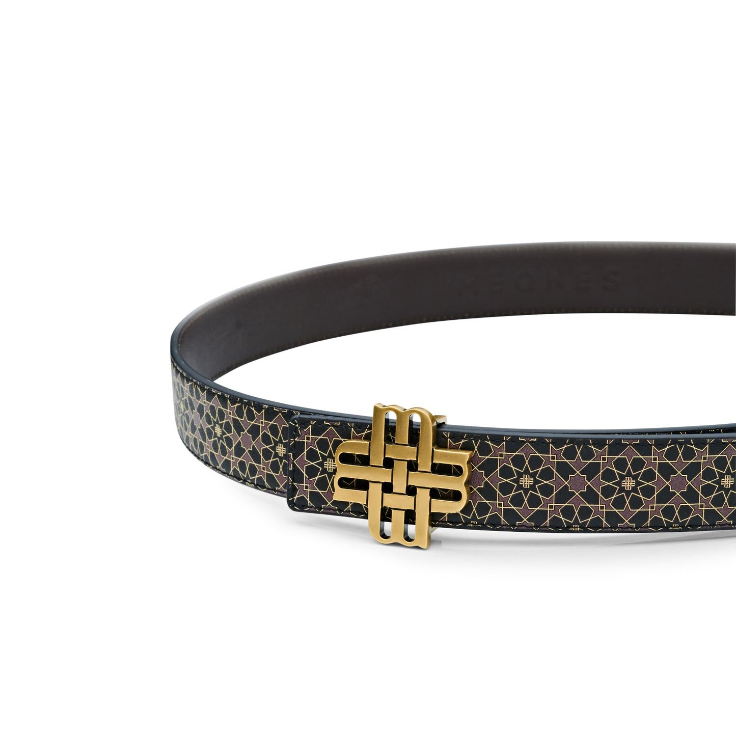 Ceinture Meqnes 32mm Réversible - "Mosaïque de Meknès" - Edition Limitée