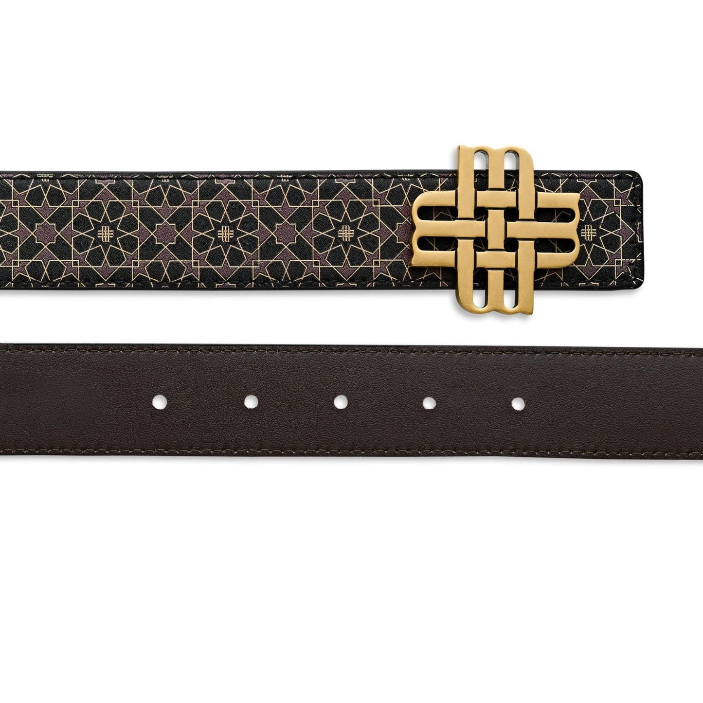 Ceinture Meqnes 32mm Réversible - "Mosaïque de Meknès" - Edition Limitée